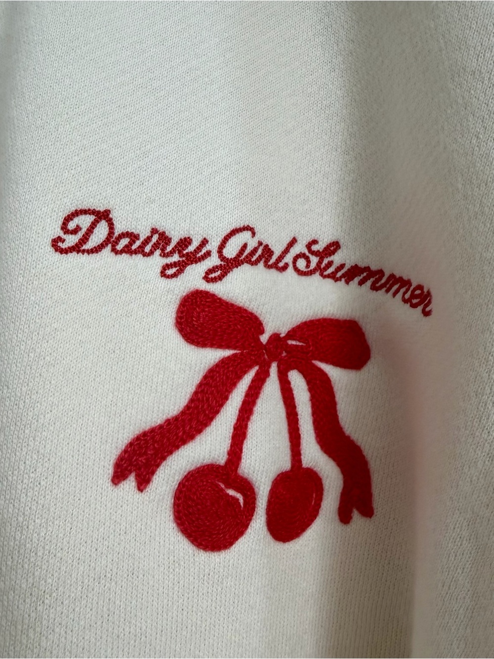 Dairy Boy NWT Dairy Girl Summer Crewneck Sweatshirt Cherry Size XL 100% Cotton - Picture 4 of 8